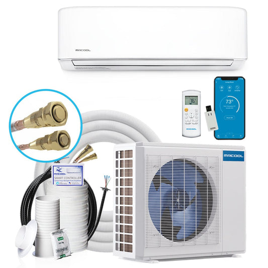 MRCOOL DIY 18K BTU Ductless Mini Split Heat Pump Complete System, Energy Star, 4th Gen, DIY-18-HP-WM-230C25