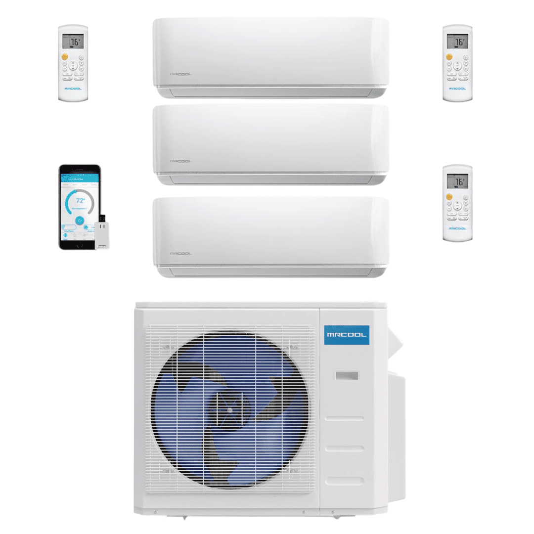 MRCOOL DIY Mini Split - 27,000 BTU 3 Zone Ductless Air Conditioner and Heat Pump, DIY-B-327HP090909 - ShopHubDepot