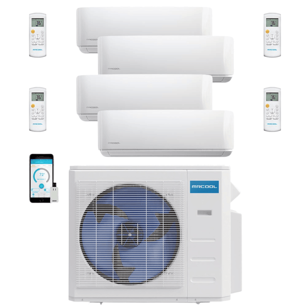 MRCOOL DIY Mini Split - 39,000 BTU 4 Zone Ductless Air Conditioner and Heat Pump, DIY-B-436HP09090912 - ShopHubDepot